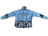 Multi-Design Patchwork Denim Jacket