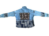 Multi-Design Patchwork Denim Jacket