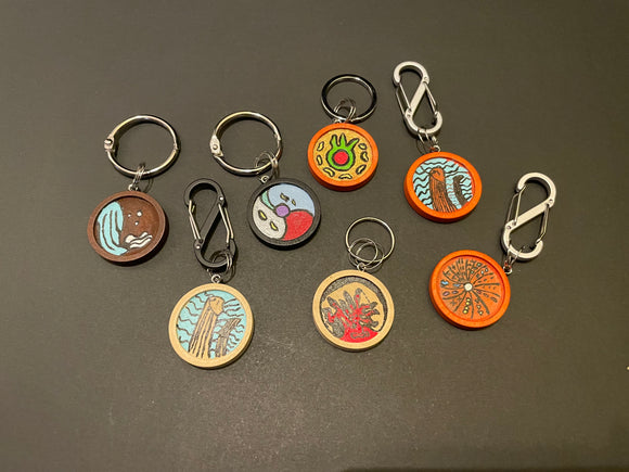 Hand Painted Wooden Keychains